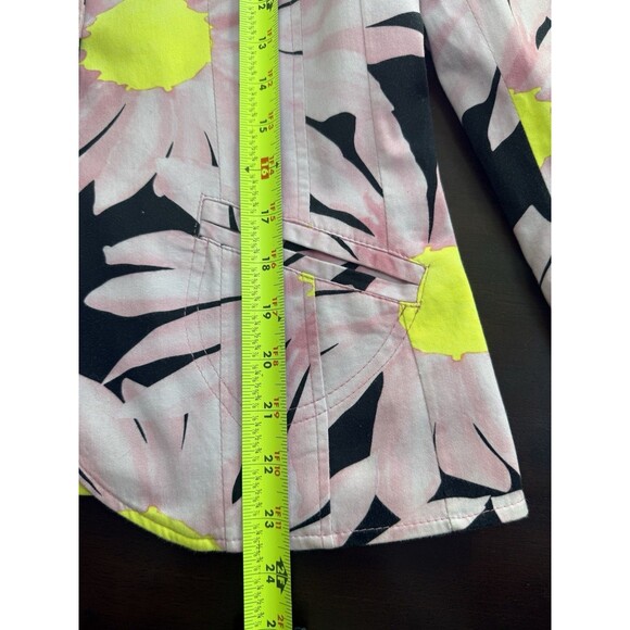 Mauricio Garzón Tailored Watercolor Floral Blazer Large Buttons Int. Pocket, 10 - Picture 10 of 10